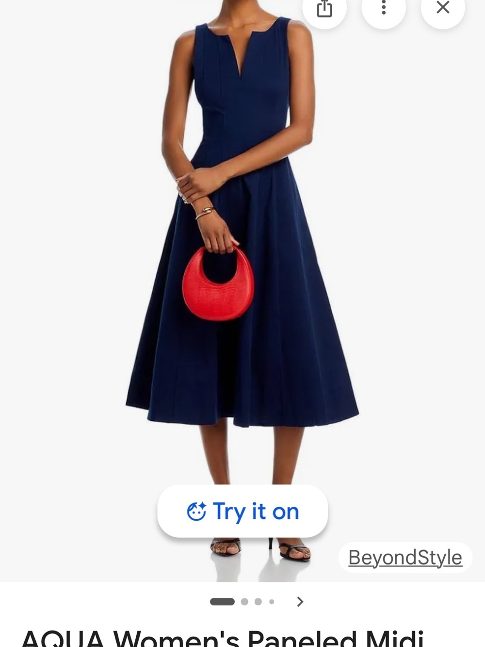 Aqua Navy paneled dress